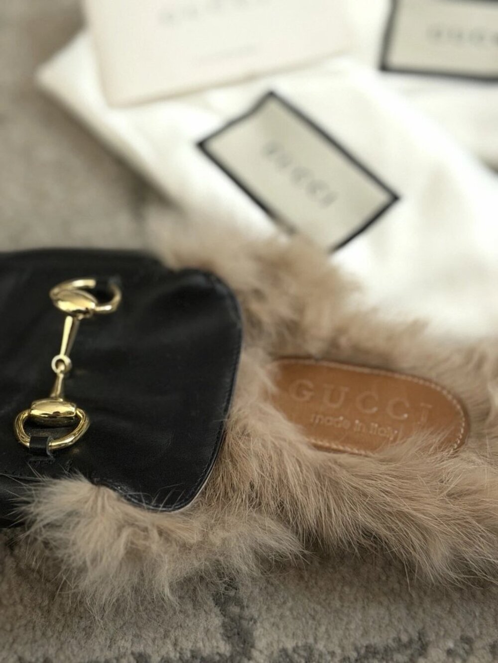 $1090 GUCCI Princetown Slippers Calfskin Fur Womens - Size 41 - Picture 6 of 6